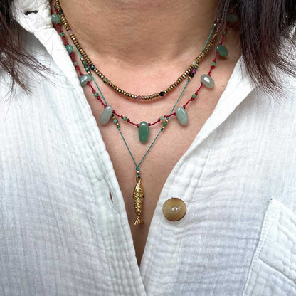 Collier Hématite et Tourmaline - Confiance et apaisement - Clio
