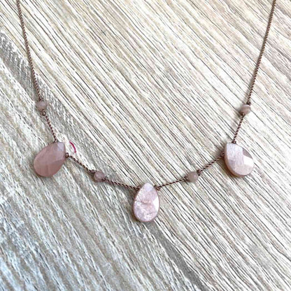 Collier Pierre de Soleil goutte et cordon