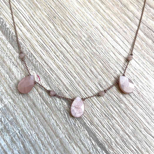 Collier Pierre de Soleil goutte et cordon