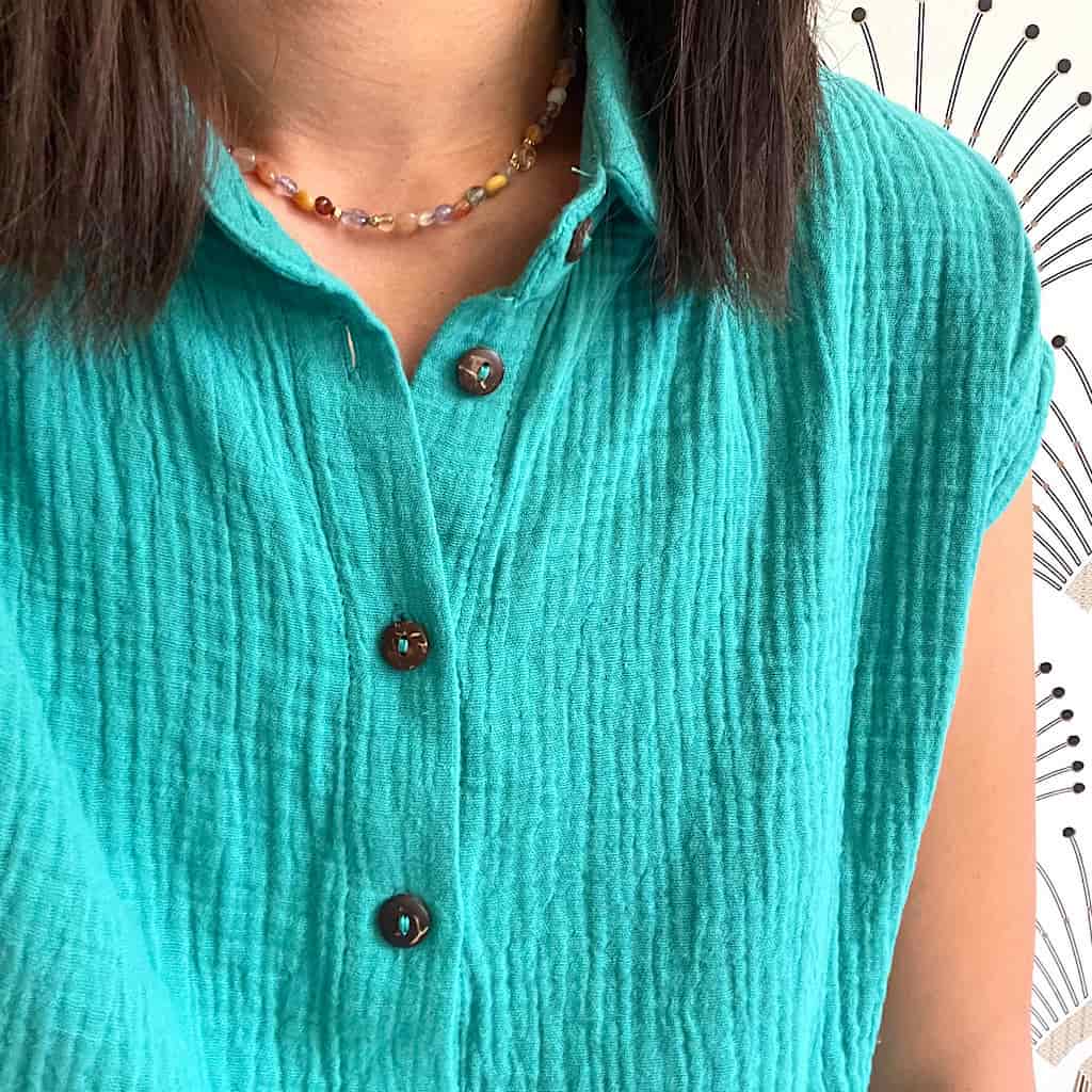Collier pierres naturelles multicolores