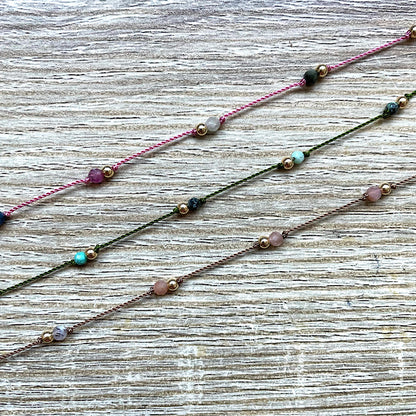 Collier en pierres naturelles style tibétain