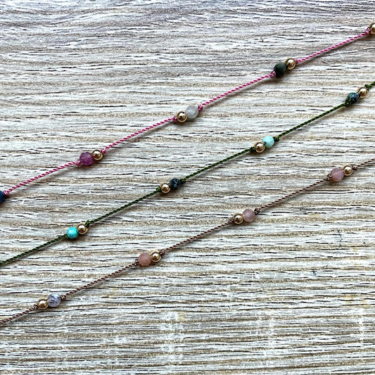 Collier en pierres naturelles style tibétain
