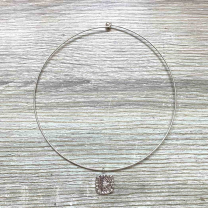 Collier médaille argent