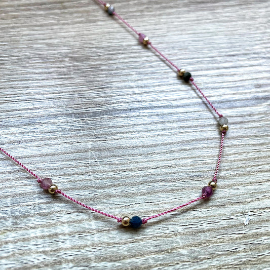 Collier en Tourmaline style tibétain