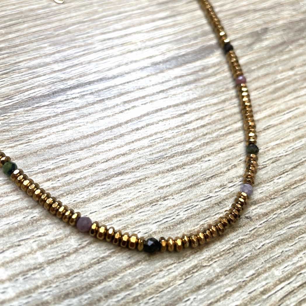 Collier Hématite et Tourmaline - Confiance et apaisement - Clio