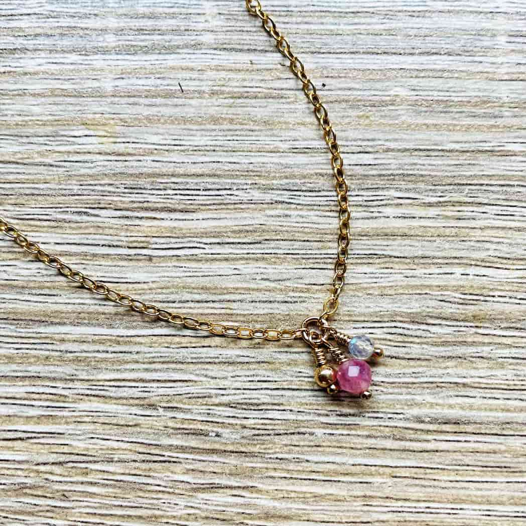 Collier Tourmaline et Labradorite