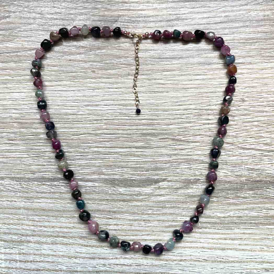 Collier en Tourmaline multicolore