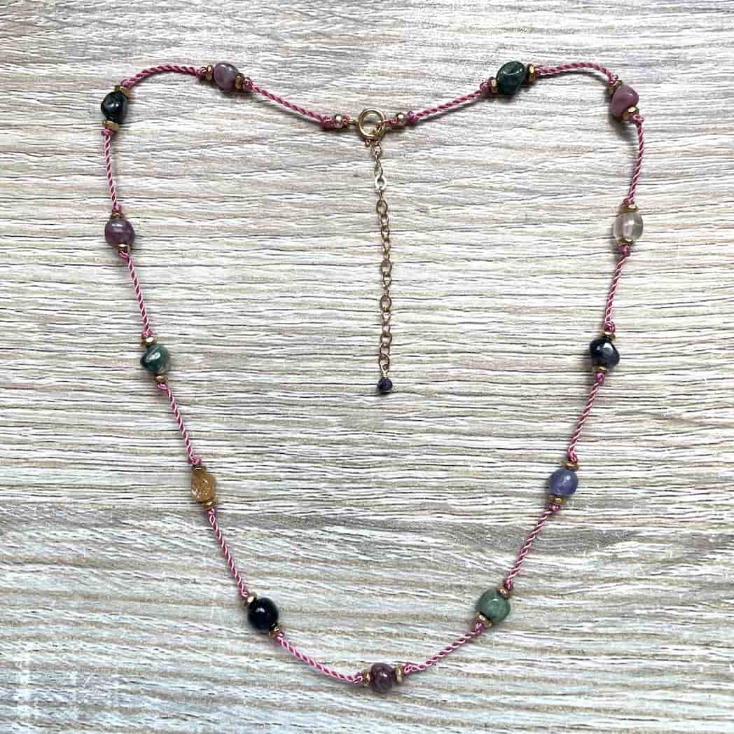 Collier en Tourmaline multicolore