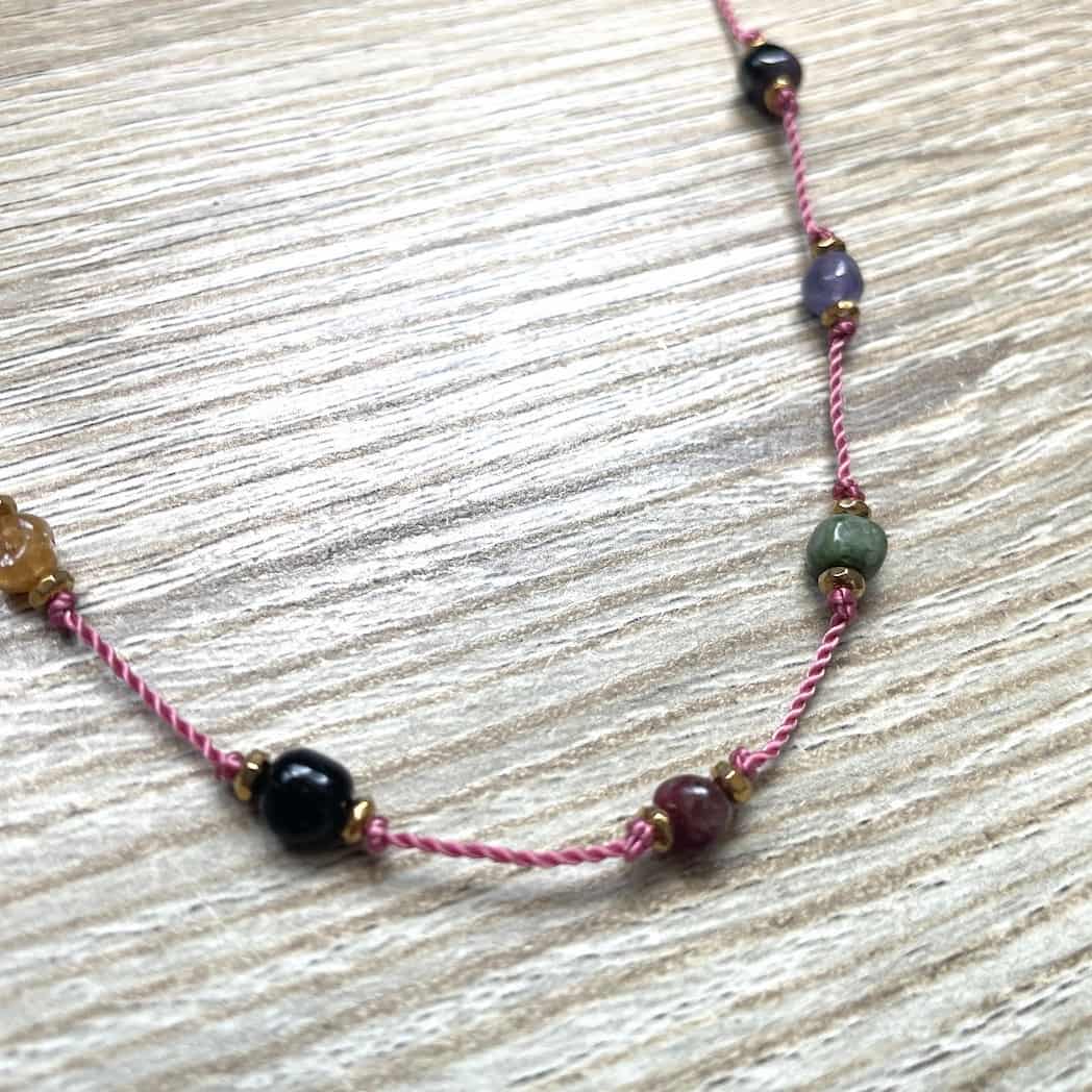 Collier nœud Tourmaline