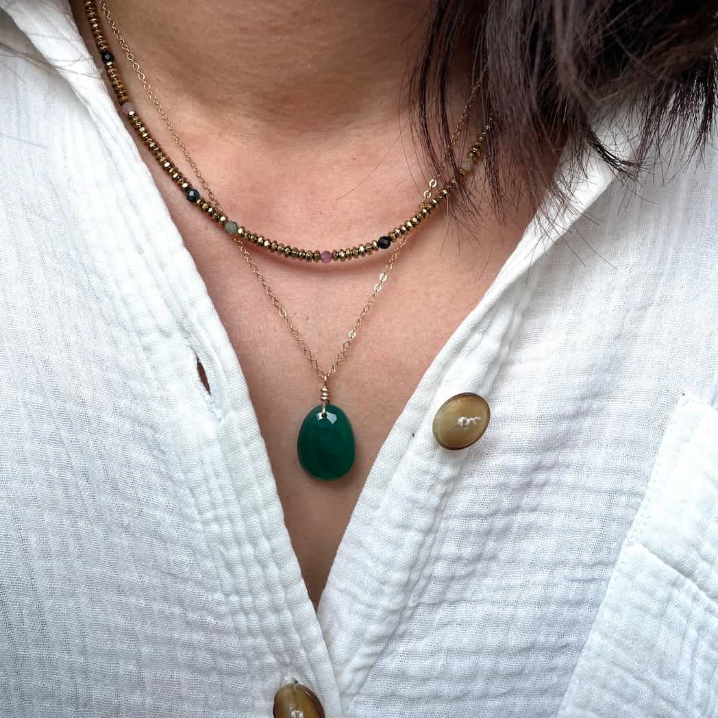Collier Hématite et Tourmaline - Confiance et apaisement - Clio