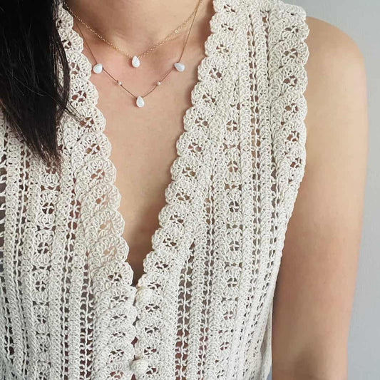 Collier nacre goutte Trésor