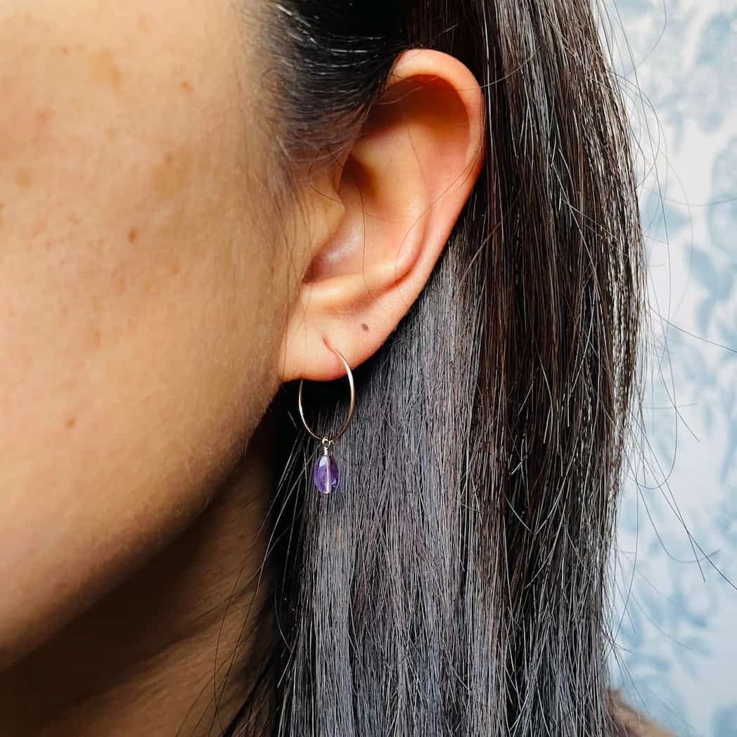 Boucle d'oreilles Améthyste