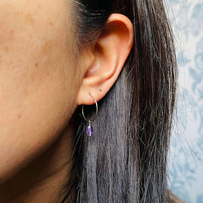 Boucle d'oreilles Améthyste