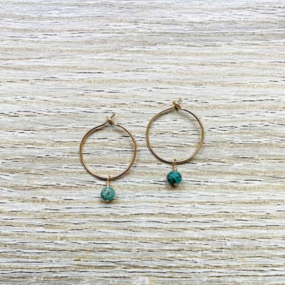 Créoles en Emeraude verte, pierre de naissance du mois de Mai