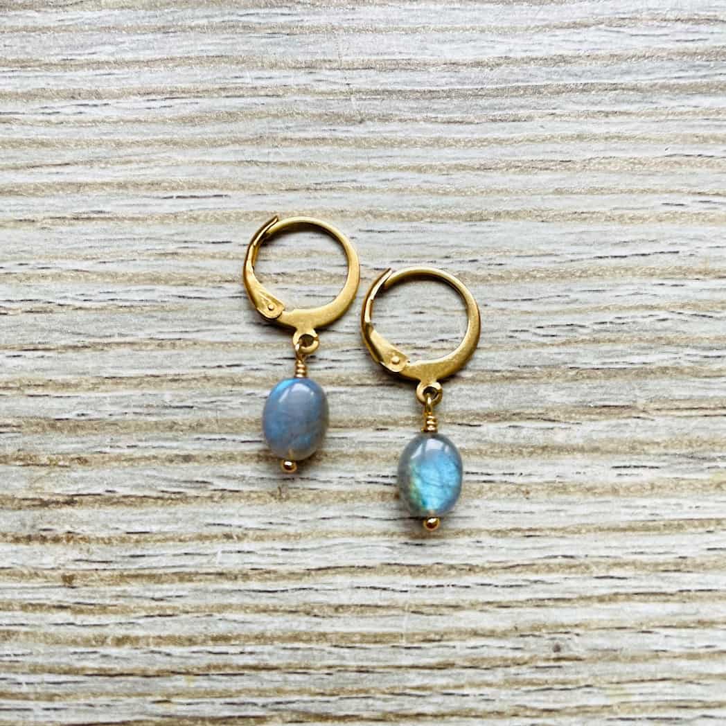 Créoles en Labradorite