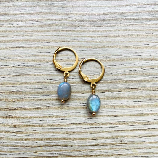 Créoles en Labradorite