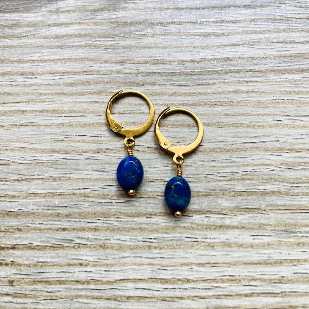 Créoles en Lapis Lazuli