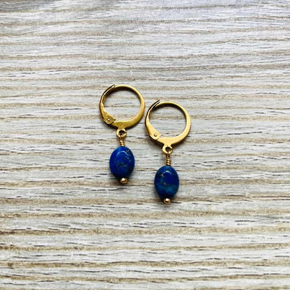 Créoles en Lapis Lazuli