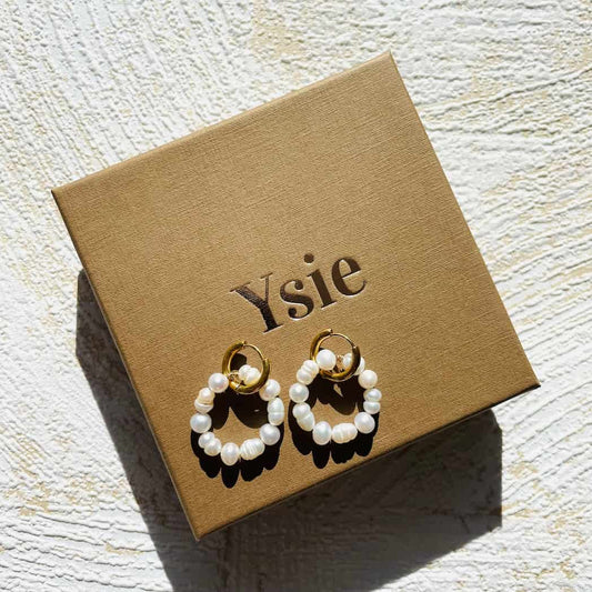 Créoles perles blanches amovibles Agathe