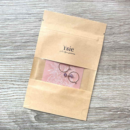 Idée cadeau : Créoles en Améthyste violette, pierre de naissance du mois de Février