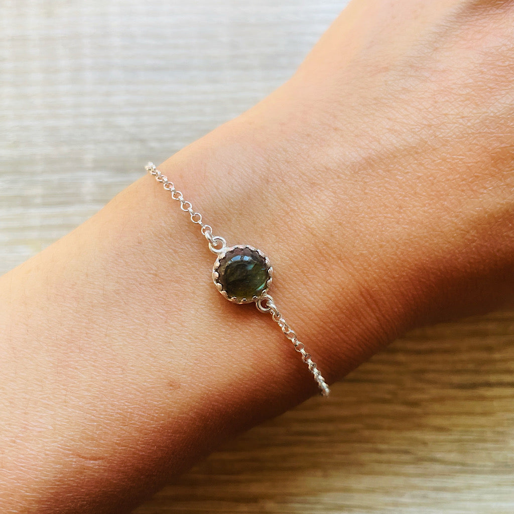 Bracelet pierre naturelle argent massif Margaux