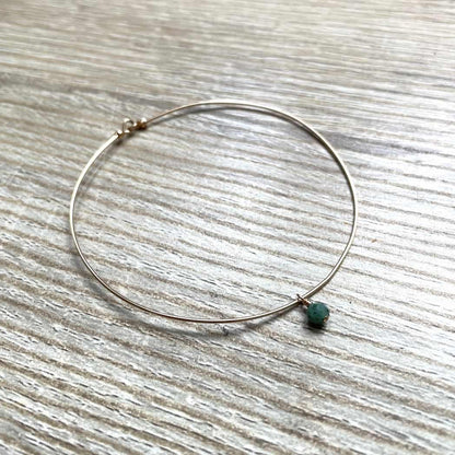Bracelet jonc Mai Emeraude