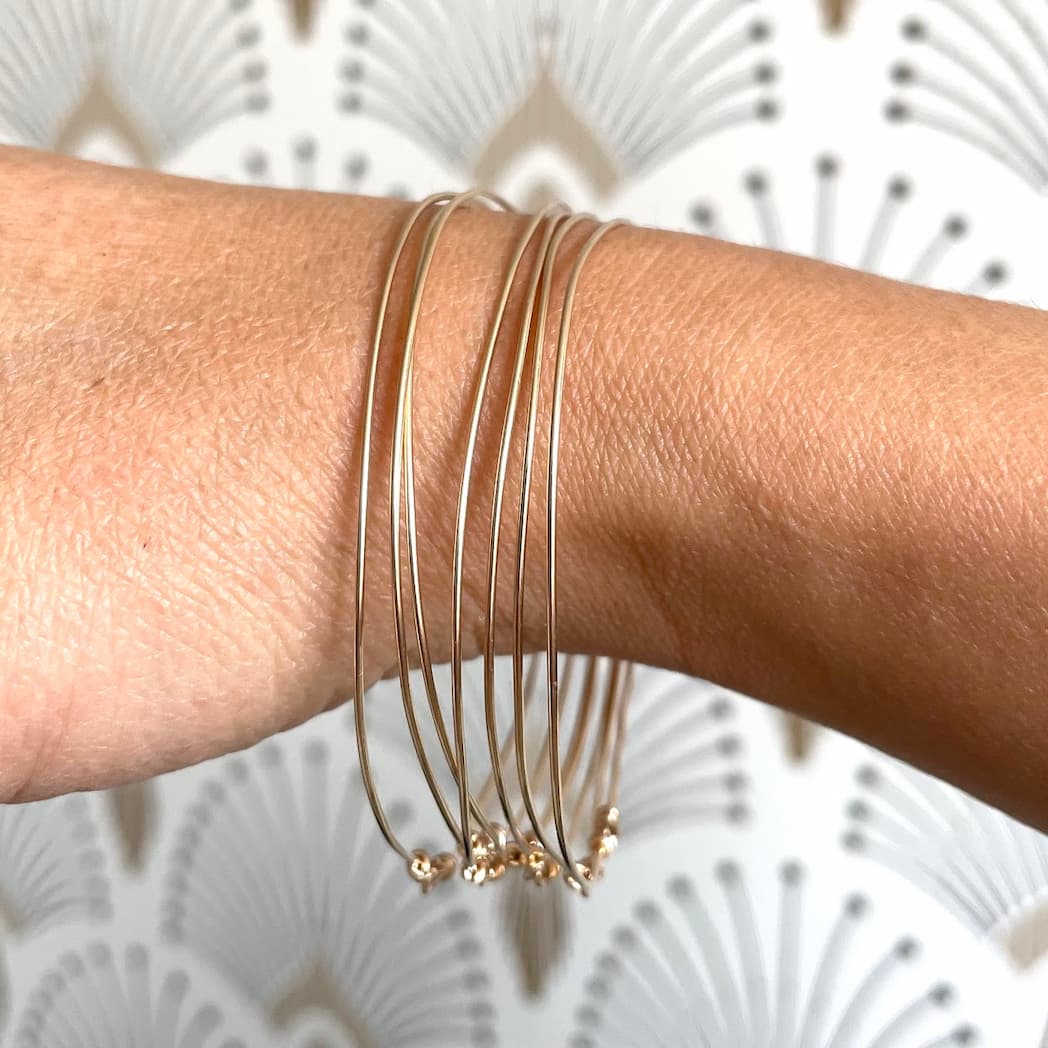 Joncs fins plaqué or