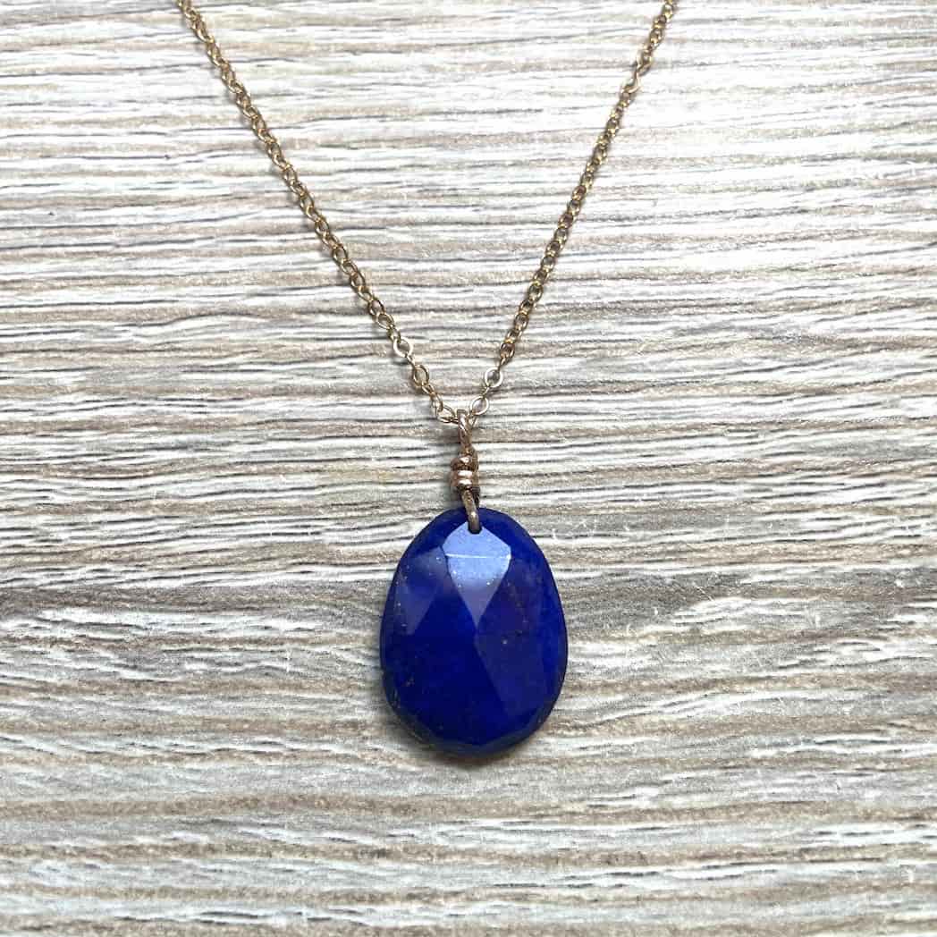 Collier pendentif Lapis Lazuli - Confiance et communication - Athéna