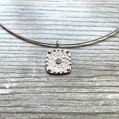 Collier médaille argent