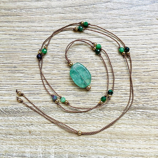 sautoir-collier-aventurine-rubis-zoisite-vert
