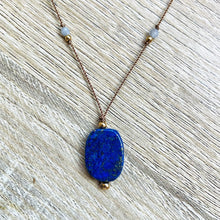 Charger l&#39;image dans la galerie, sautoir-collier-lapis-lazuli-saphir-bleu-face