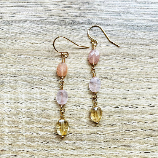    boucles-oreilles-pierres-naturelles-rose-plaque-or