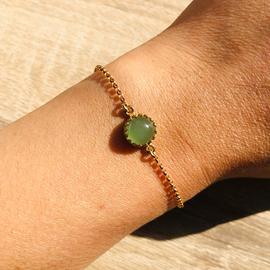 Bracelet en Aventurine verte