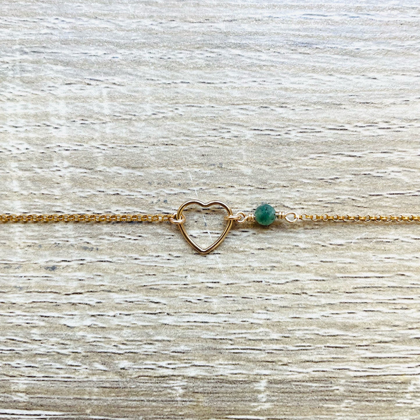 Bracelet pierre de naissance Mai Emeraude