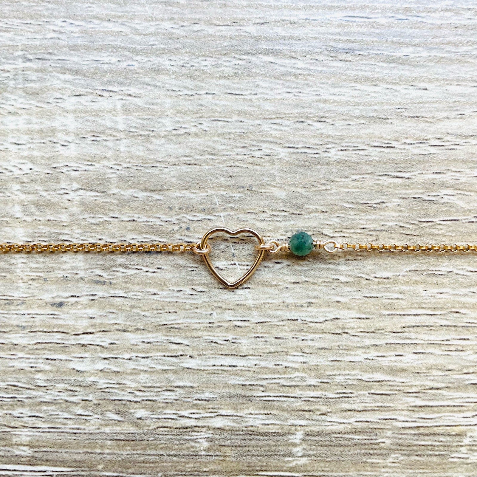 Bracelet pierre de naissance Mai Emeraude