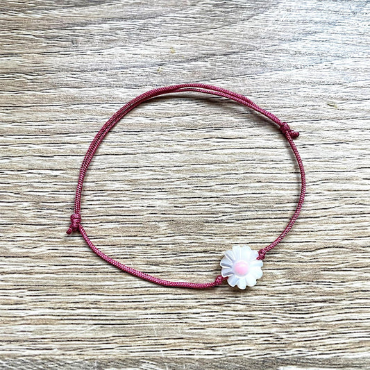 bracelet-cordon-reglable-fleur-paquerette-marguerite-nacre-rose