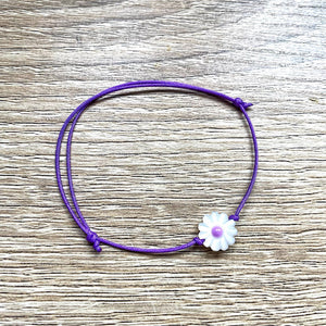 bracelet-cordon-reglable-fleur-paquerette-marguerite-nacre-violet