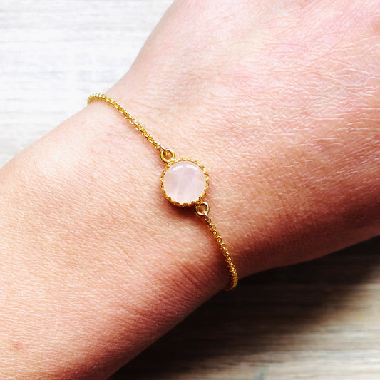 Bracelet en Quartz rose