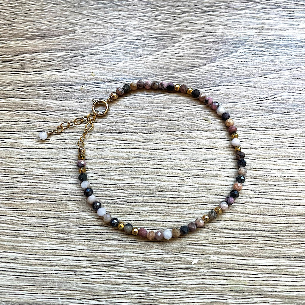 Bracelet en perle de Rhodonite