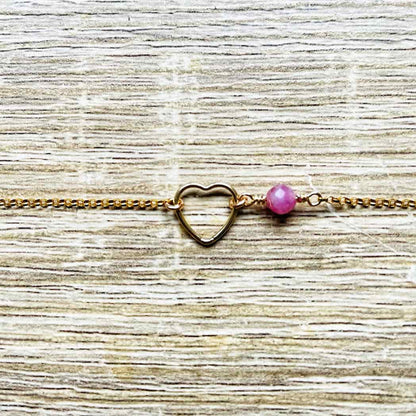 Collier Cœur Tourmaline