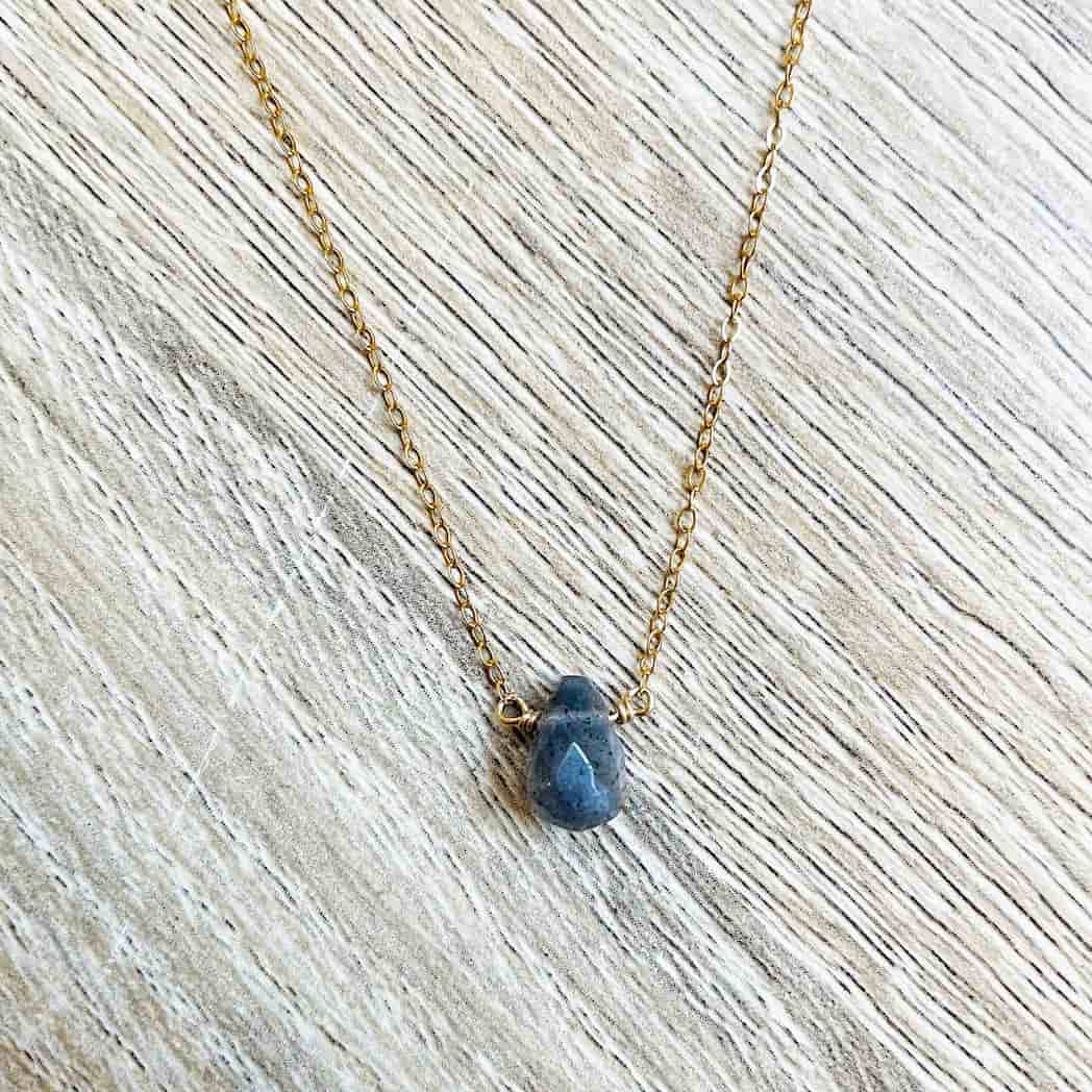 Collier Labradorite goutte