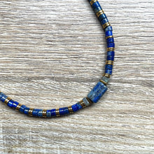 Charger l&#39;image dans la galerie, collier-lapis-lazuli-hematite-zoom