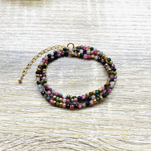 Charger l&#39;image dans la galerie,     collier-transformable-bracelet-tourmaline-rose-hematite-entier