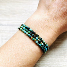 Charger l&#39;image dans la galerie, collier-transformable-bracelet-turquoise-africaine-vert-hematite-poignet
