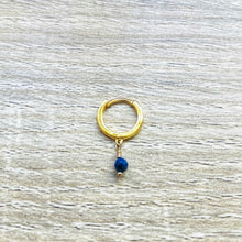 Charger l&#39;image dans la galerie, mini-creole-lapis-lazuli-bleu-argent-dore