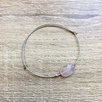 Bracelet pierre naturelles lien coulissant Olivia