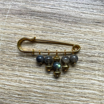 Broche Mathilde pierres naturelles